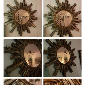 Vintage mid century starburst mirror on Hold